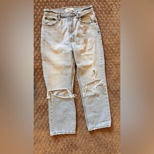 Abercrombie High Rise Ripped Jeans Short